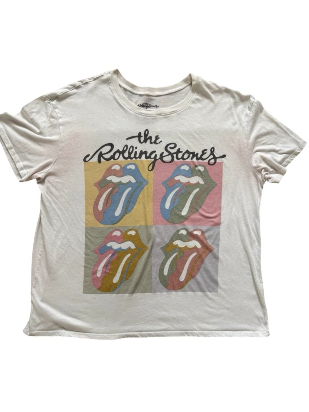 Rolling Stones Graphic Tee White XL Pop Art